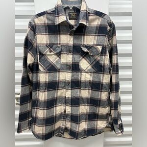Jachs Black and Cream Plaid Button Down Shirt